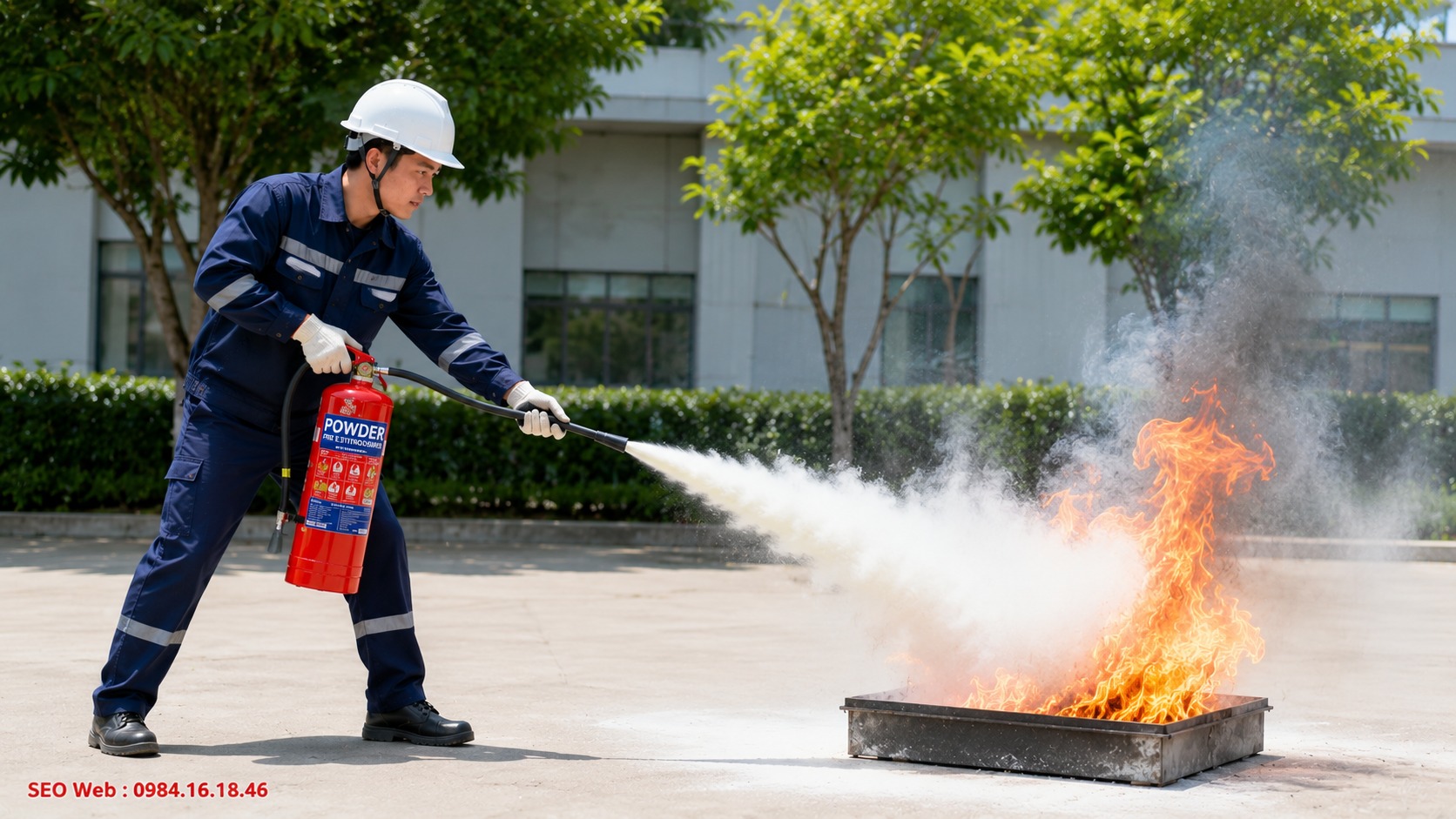 Những sai lầm thường gặp khi sử dụng bình chữa cháy bột