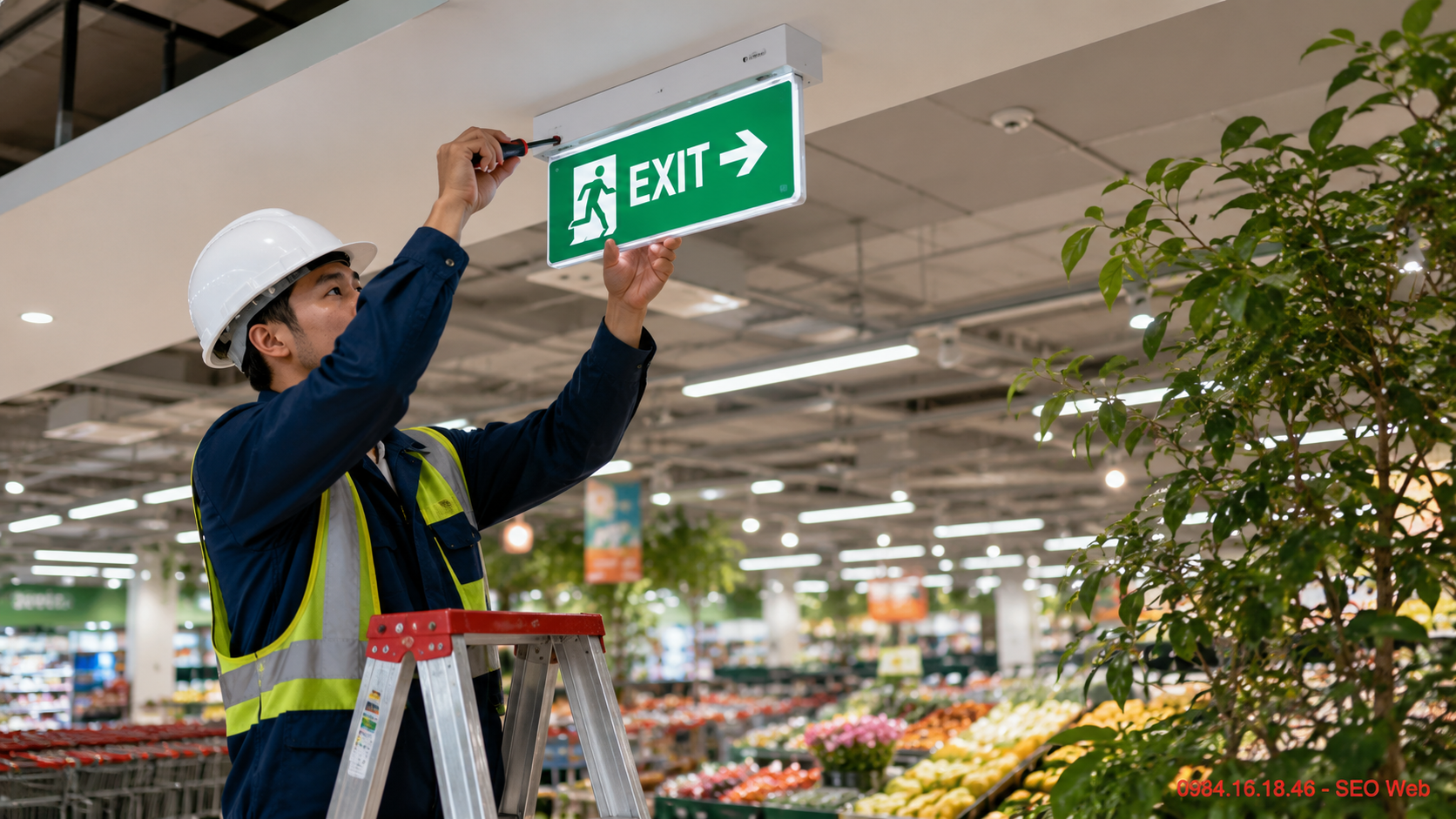 Vị trí lắp đèn exit đúng tiêu chuẩn kỹ thuật
