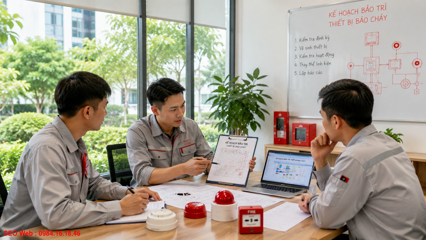 Lập lịch bảo trì hệ thống báo cháy phù hợp công trình Xây dựng kế hoạch bảo trì thiết bị báo cháy khoa học