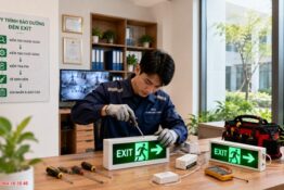Hướng dẫn bảo dưỡng đèn exit định kỳ nhanh chóng và dễ thực hiện