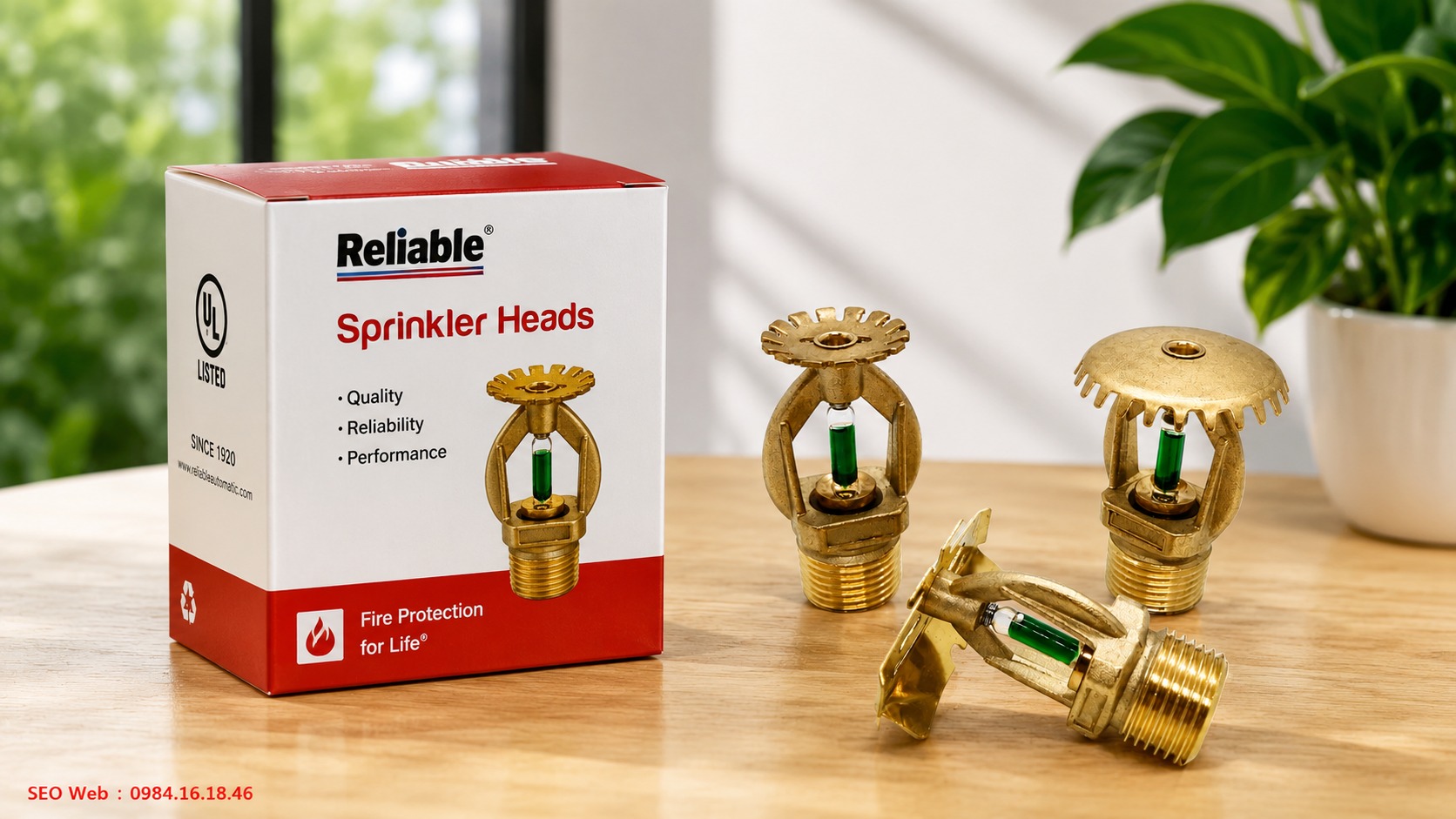 Các kiểu đầu phun Reliable hướng lên và hướng xuống cho nhiều công trình