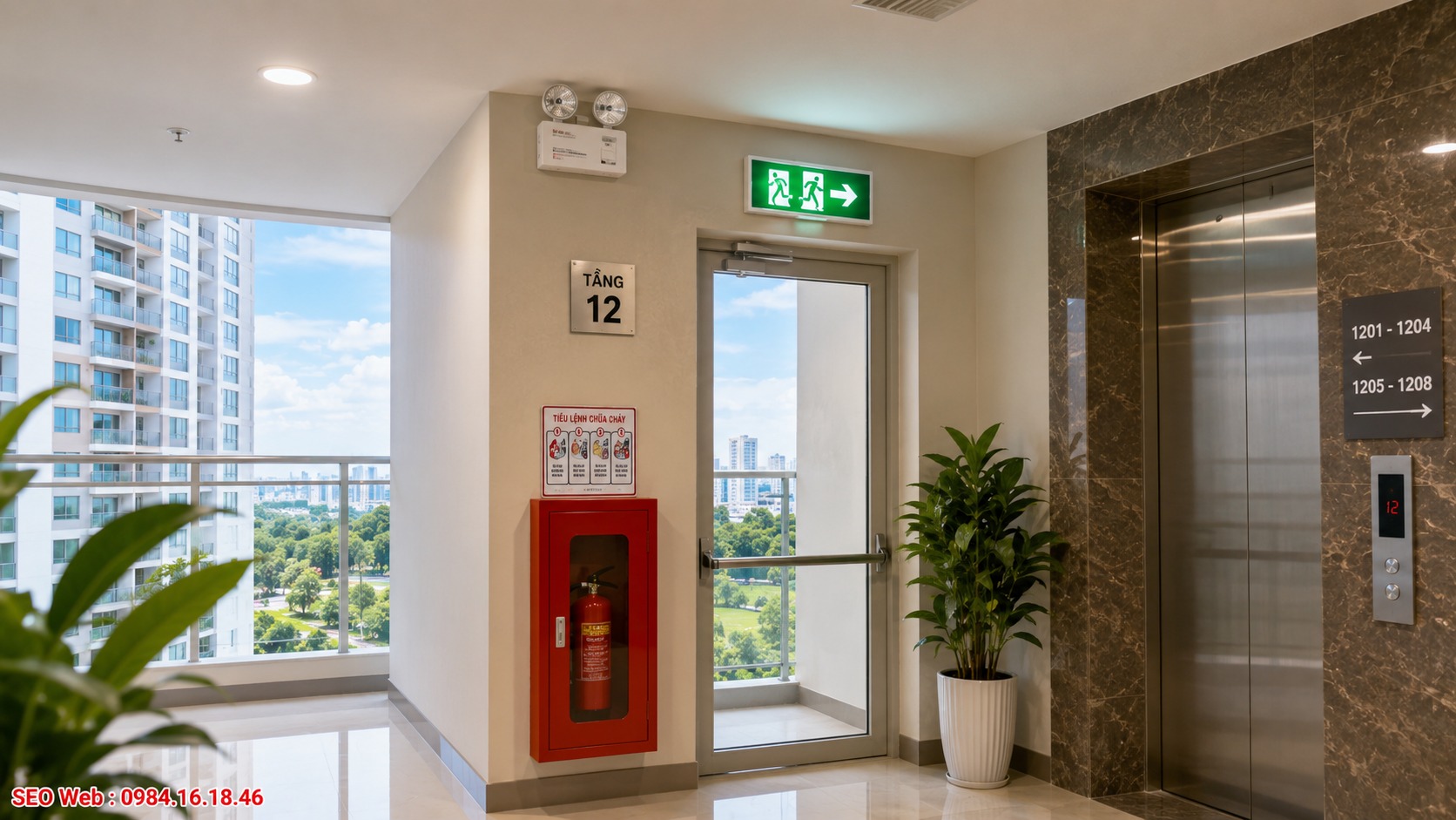 Chiếu sáng khẩn cấp phù hợp hành lang và cầu thang chung cư Chọn đèn chiếu sáng khẩn cấp phù hợp hành lang chung cư