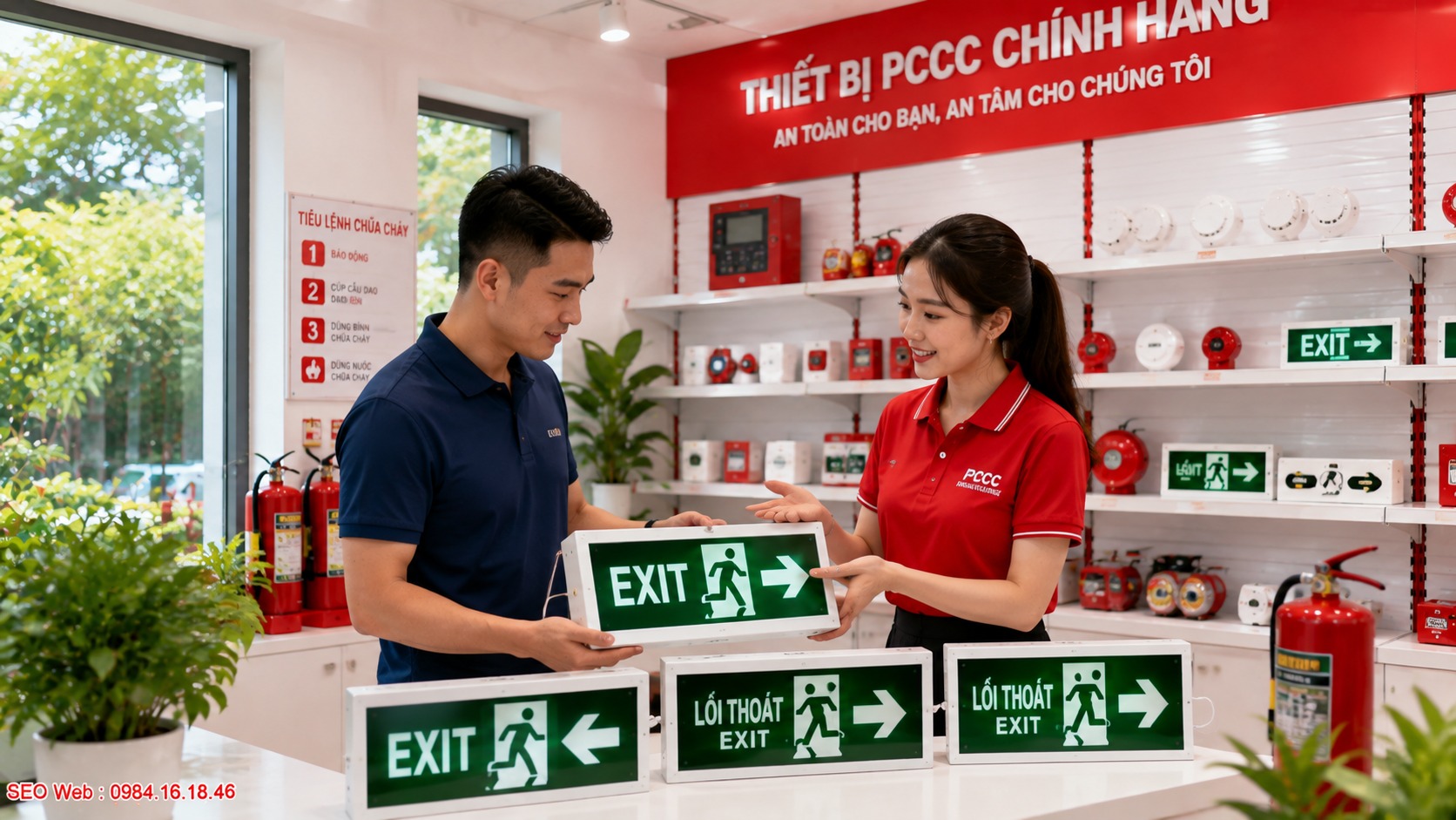 Kiểu đèn exit cần phù hợp không gian bố trí thực tế Lựa chọn kiểu đèn exit theo từng vị trí lắp