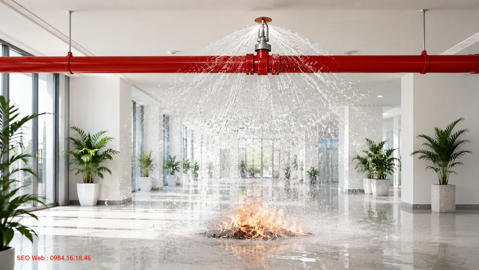 Cơ chế kích hoạt đầu phun Sprinkler khi nhiệt độ đám cháy tăng