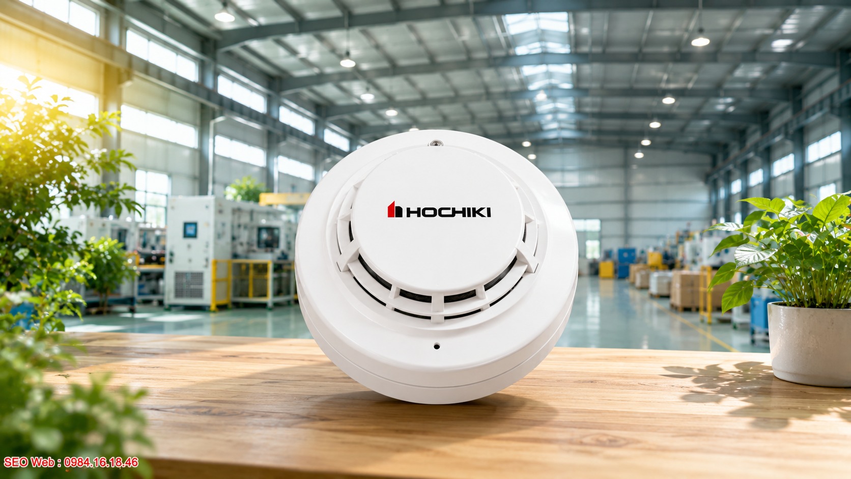 Đầu báo khói quang điện Hochiki phát hiện sớm khói trong nhà xưởng