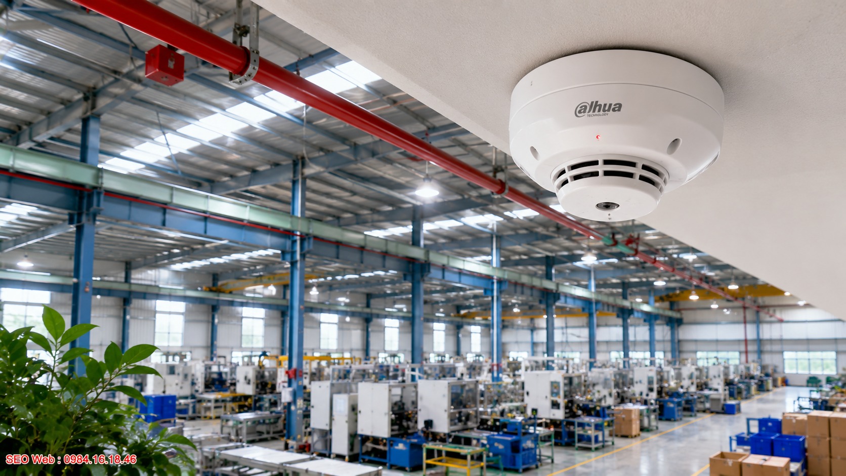Đầu báo khói thông minh Dahua dùng cho khu vực nhà xưởng