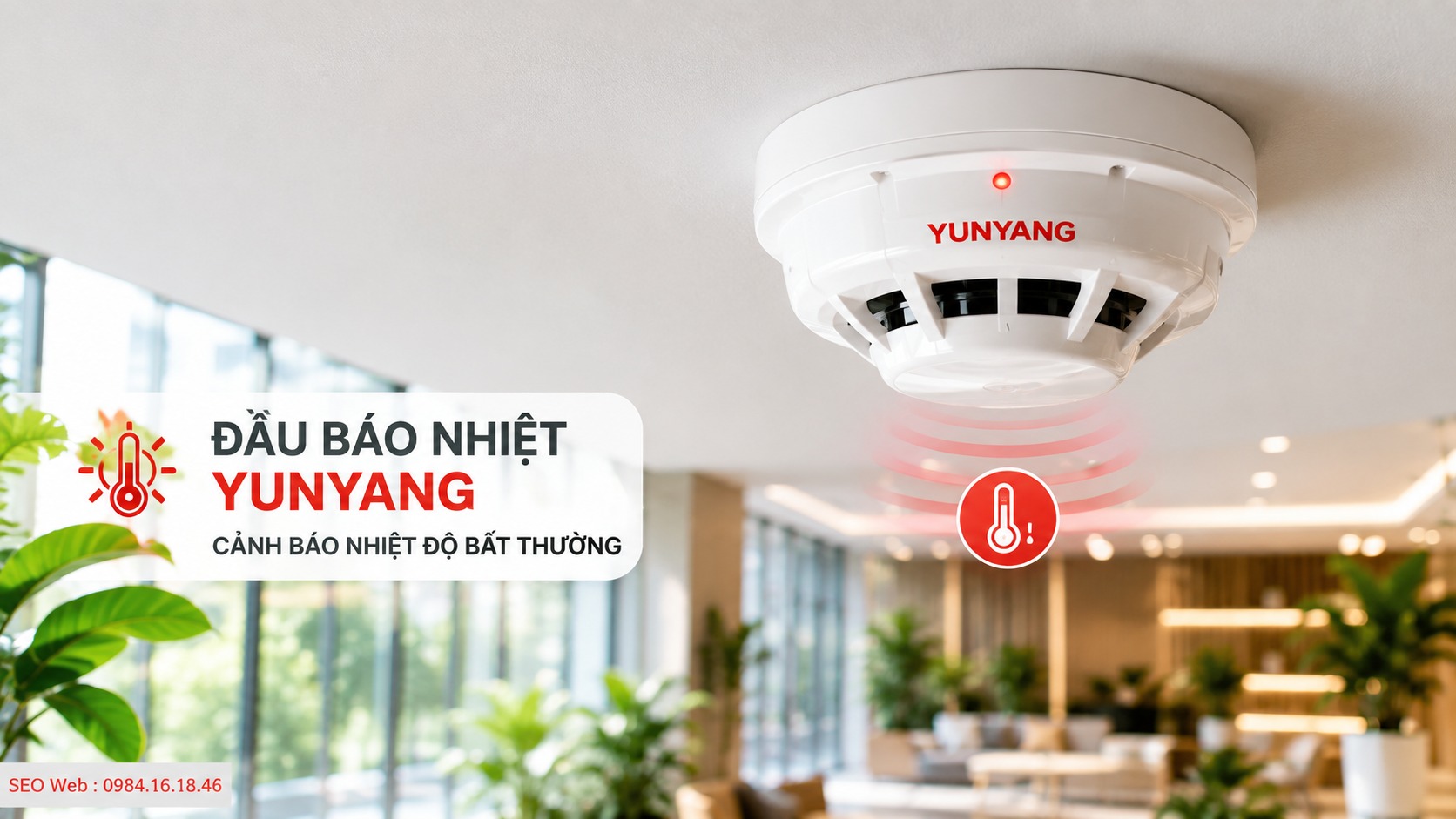 Thiết bị Yunyang giám sát nhiệt độ tại khu vực nguy hiểm Đầu báo nhiệt Yunyang phát hiện nhiệt độ tăng bất thường