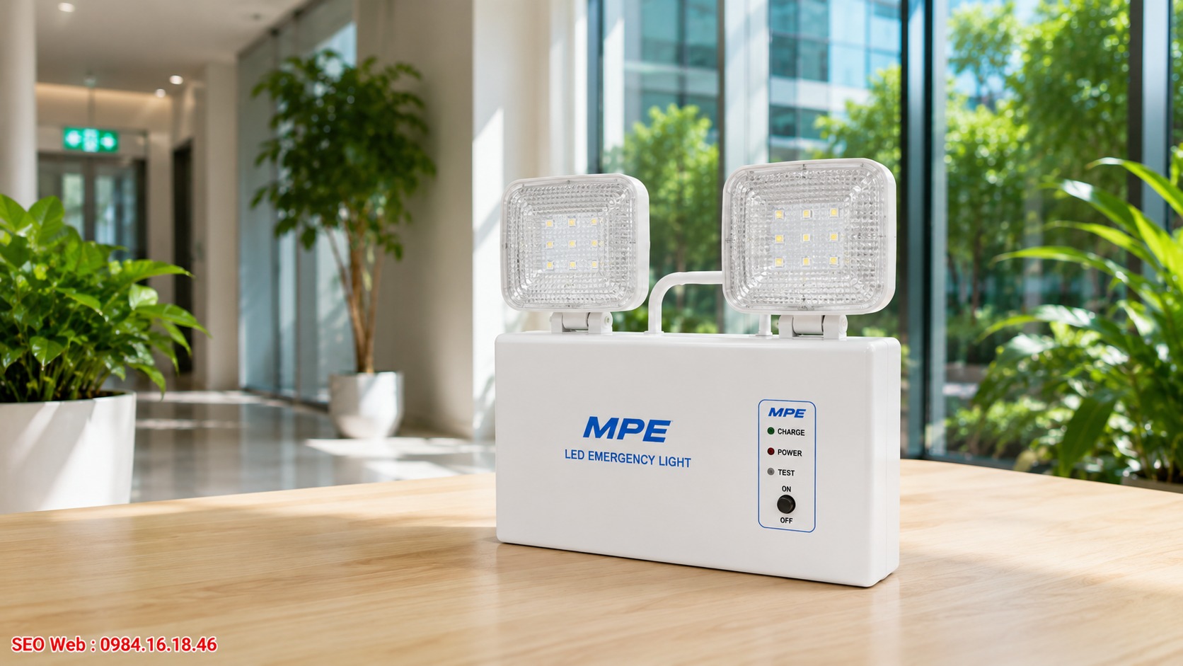 Đèn MPE hiện đại hỗ trợ chiếu sáng dự phòng hiệu quả Đèn chiếu sáng khẩn cấp MPE thiết kế hiện đại cho công trình