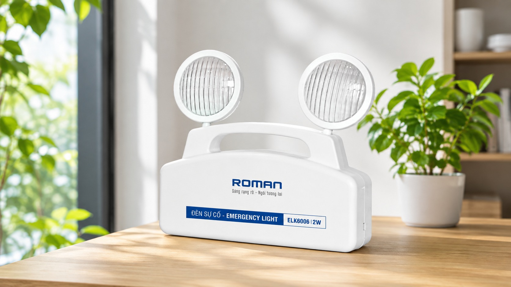 Đèn chiếu sáng sự cố Roman sở hữu thiết kế hiện đại, phù hợp nhiều công trình dân dụng và thương mại.