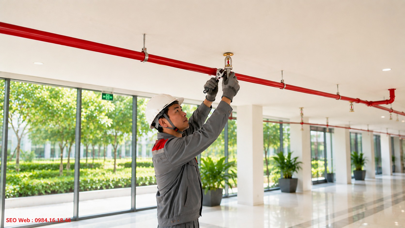Khả năng phân phối dòng nước chữa cháy của đầu phun hướng lên