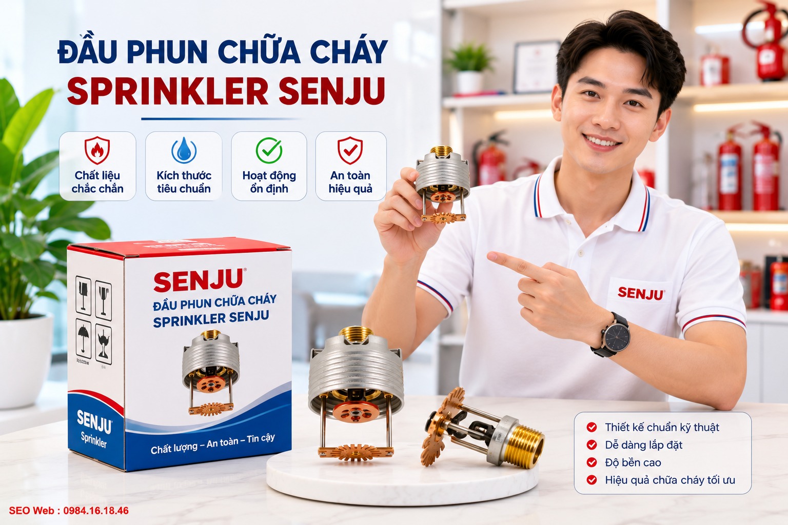Giải pháp kết nối sprinkler Senju phù hợp hệ thống đường ống hiện hữu Lắp đặt đầu phun sprinkler Senju thuận tiện cùng hệ thống đường ống chữa cháy
