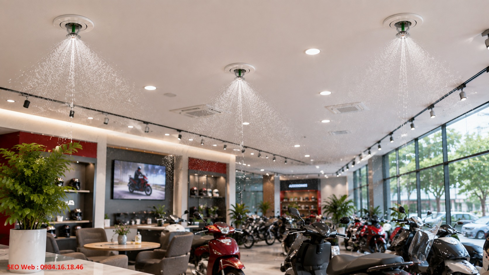 Cơ chế liên kết nóng chảy kích hoạt dòng nước chữa cháy Liên kết nóng chảy dùng để cảm nhiệt trong đầu phun