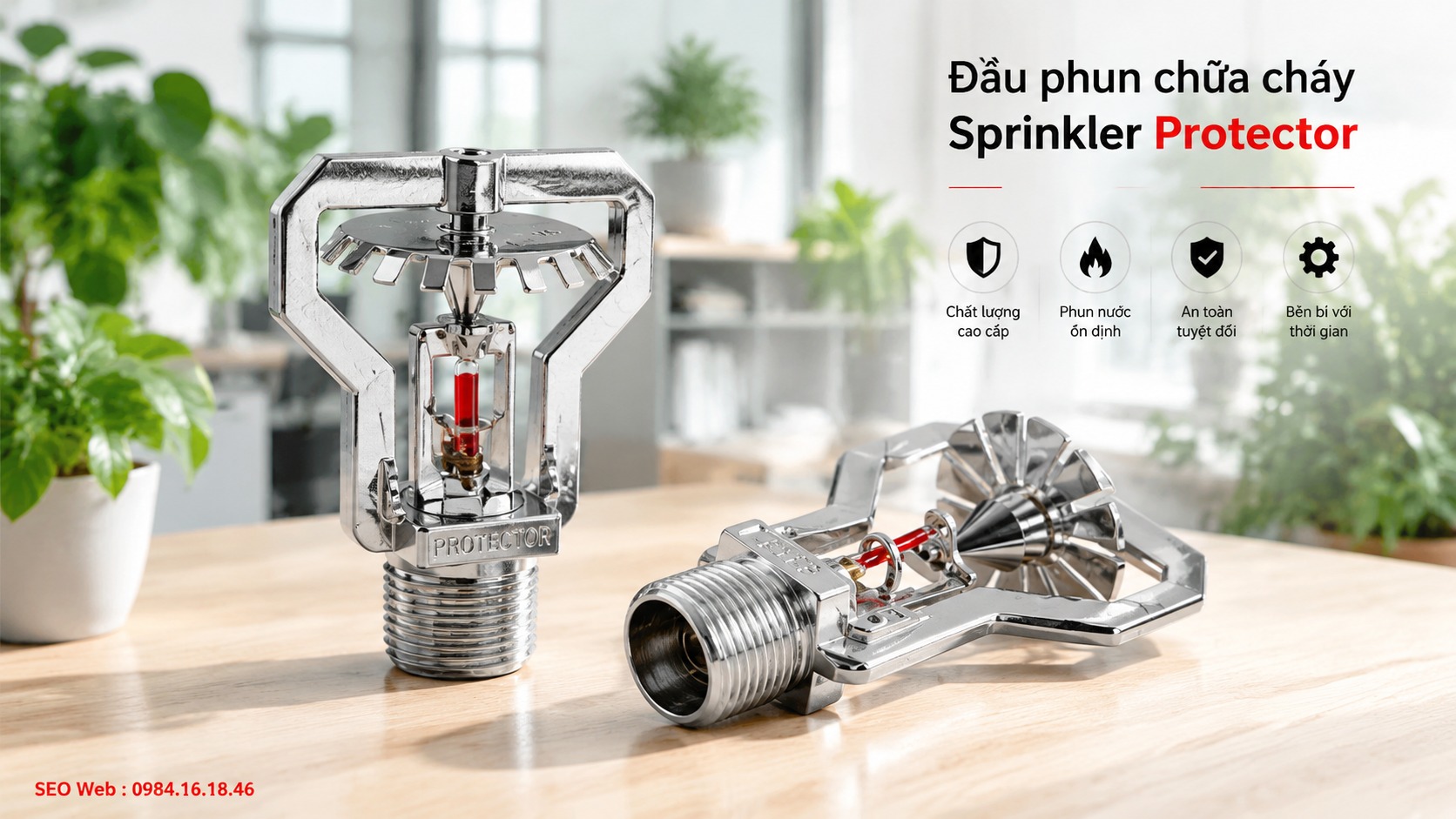 Cách đầu phun Protector phản ứng khi nhiệt độ tăng cao Nguyên lý hoạt động tự động của đầu phun sprinkler Protector khi cháy