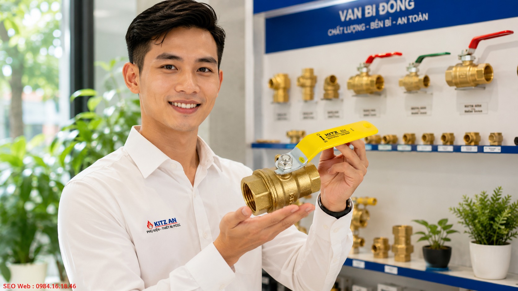Thân van chế tạo bằng đồng thau chắc chắn, tăng khả năng chịu áp lực và chống ăn mòn. Thân van chế tạo bằng đồng thau chắc chắn, tăng khả năng chịu áp lực và chống ăn mòn.