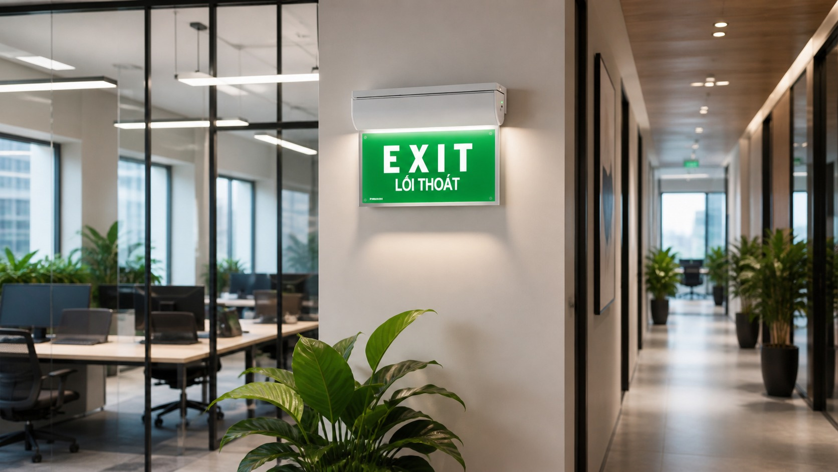 Xu hướng chọn đèn exit phù hợp nhu cầu sử dụng hiện nay Xu hướng lựa chọn đèn exit hiện đại cho nhiều công trình