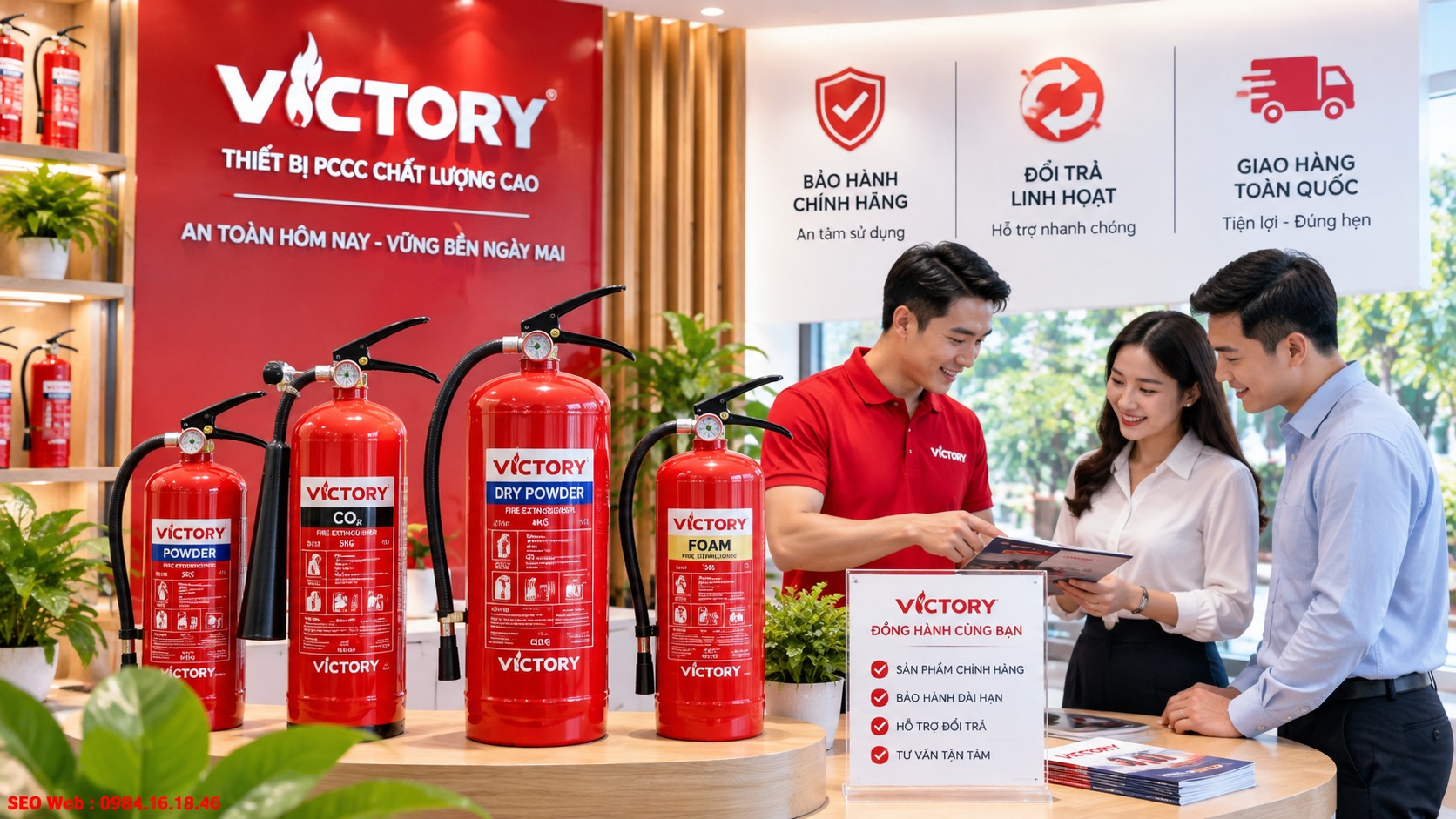 Chính sách bảo hành rõ ràng giúp khách hàng yên tâm sử dụng bình Victory