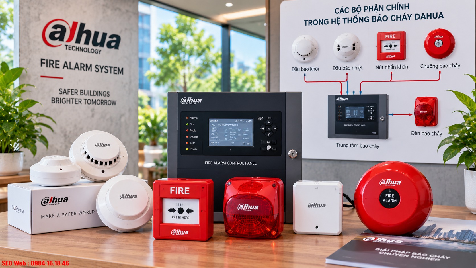 Các bộ phận quan trọng của hệ thống báo cháy Dahua