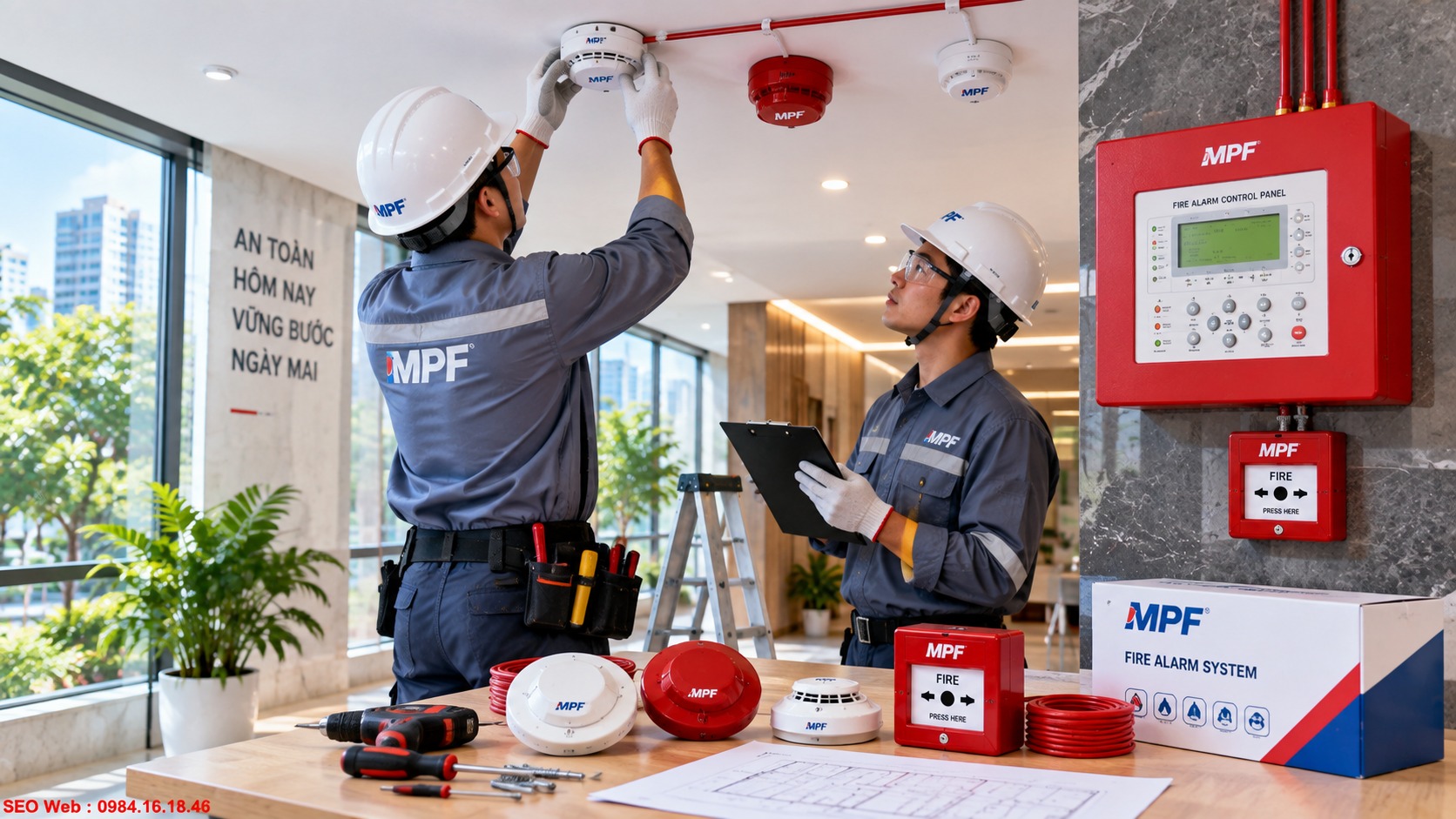 Các bước lắp đặt hệ thống báo cháy MPF cơ bản