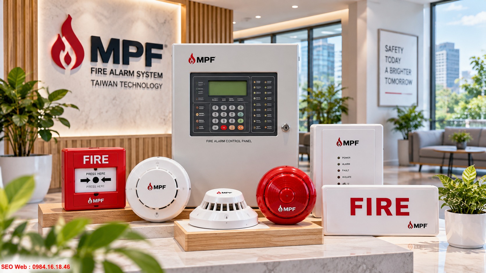 Các thiết bị trong hệ thống báo cháy MPF phối hợp hoạt động đồng bộ