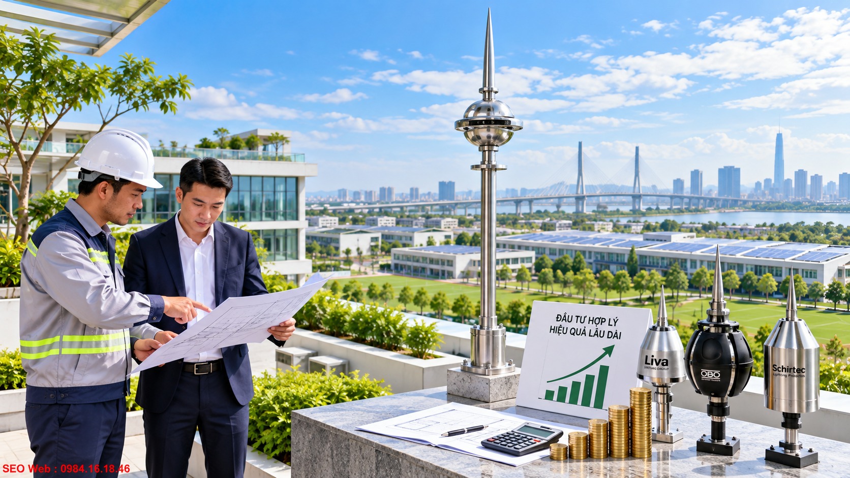 Chi phí đầu tư kim thu sét cần cân đối với hiệu quả bảo vệ lâu dài