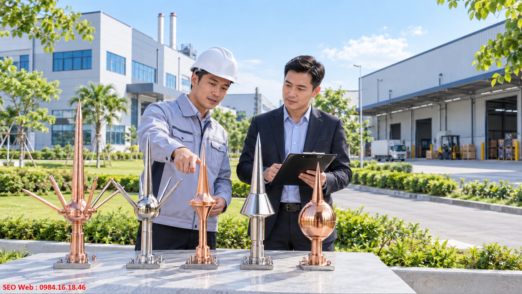 Lựa chọn kim chống sét phù hợp công trình công nghiệp và kho hàng Chọn kim thu sét cho nhà xưởng và kho hàng có diện tích lớn