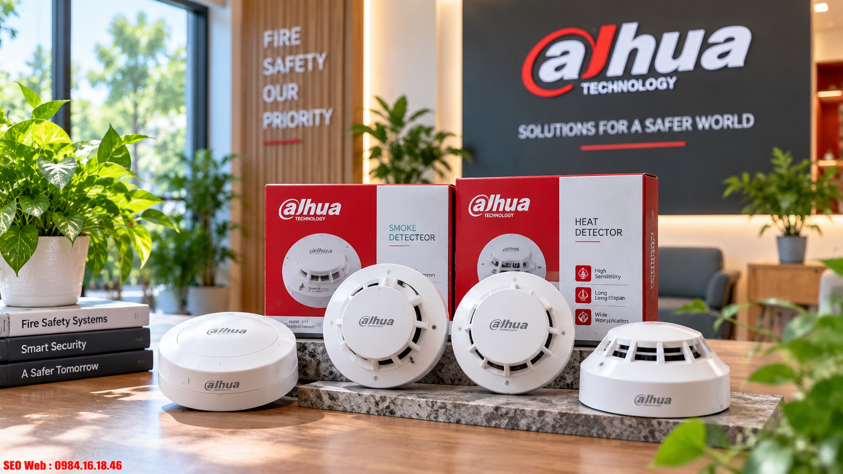 Đầu báo cháy Dahua phát hiện khói và nhiệt nhanh chóng
