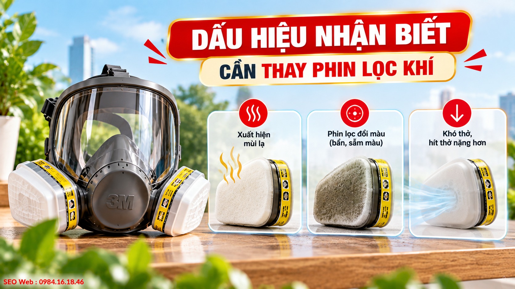 Mùi lạ hoặc khó thở có thể báo hiệu phin lọc hết tác dụng