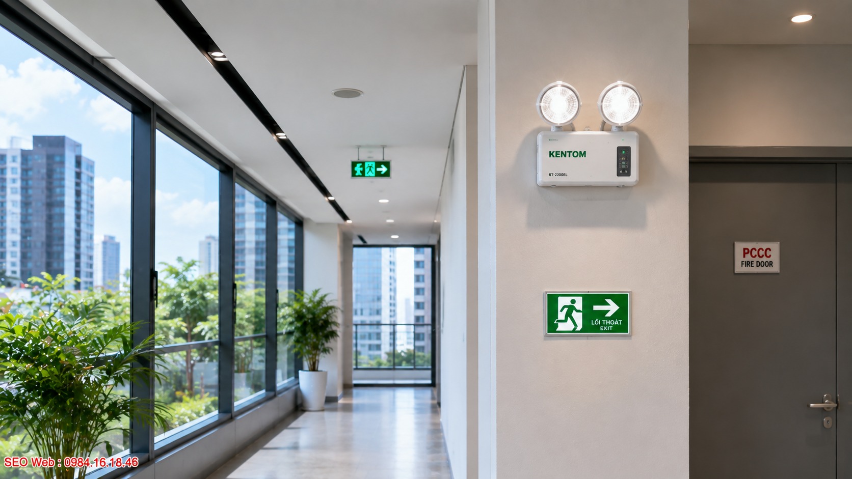 Đèn sự cố cung cấp ánh sáng cần thiết khi điện lưới bị mất