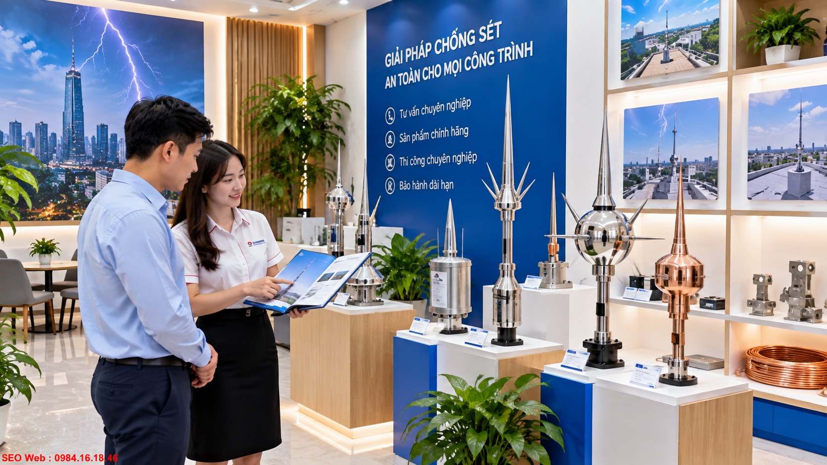 Công ty PCCC Hoàng Nhật Hưng cung cấp và thi công hệ thống chống sét