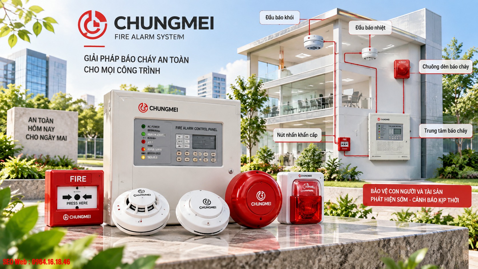 Báo cháy Chungmei hỗ trợ phát hiện và cảnh báo sự cố sớm