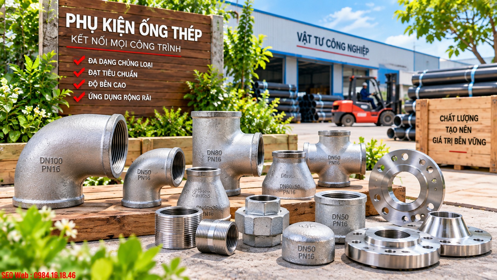 Phụ kiện ống thép hỗ trợ kết nối và kiểm soát dòng lưu chất