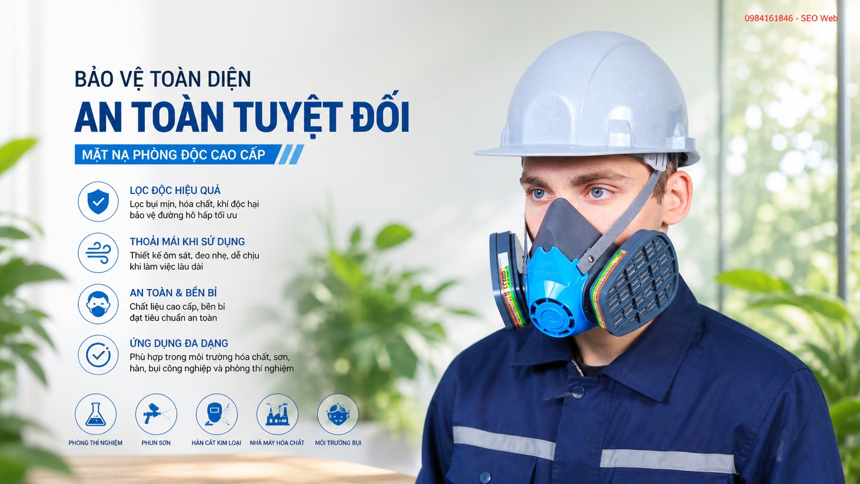 Thiết bị giúp lọc bụi, khí độc và hơi hóa chất nguy hiểm