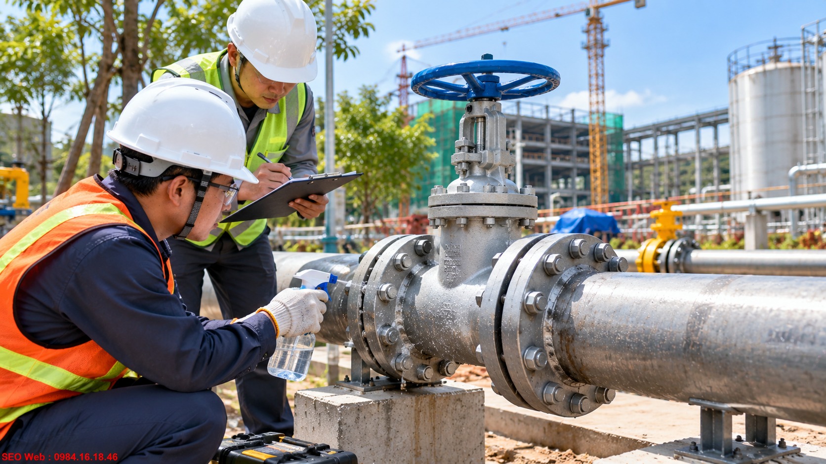 Kiểm soát kết nối van nhằm ngăn rò rỉ trong quá trình vận hành Kiểm soát độ kín tại điểm kết nối van để hạn chế rò rỉ