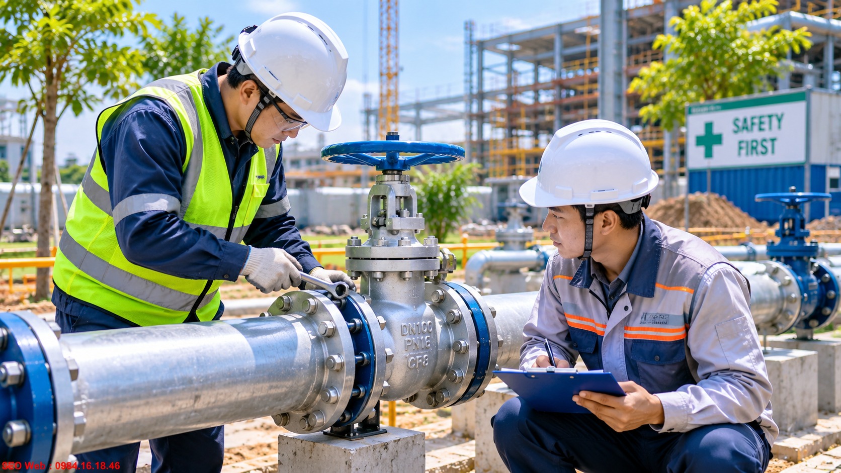 Đánh giá độ kín các kết nối sau quá trình lắp đặt van Kiểm tra các vị trí kết nối sau khi hoàn thành lắp đặt van