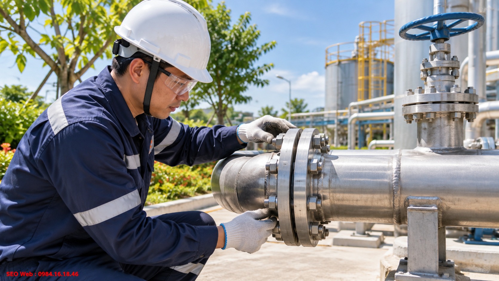 Kiểm tra mối nối mặt bích sau lắp đặt để phát hiện rò rỉ bất thường