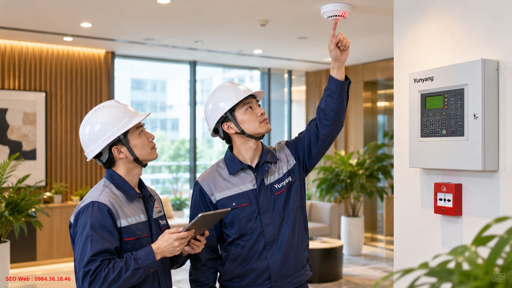 Quy trình kiểm tra nguồn pin và tín hiệu đầu báo cháy Yunyang