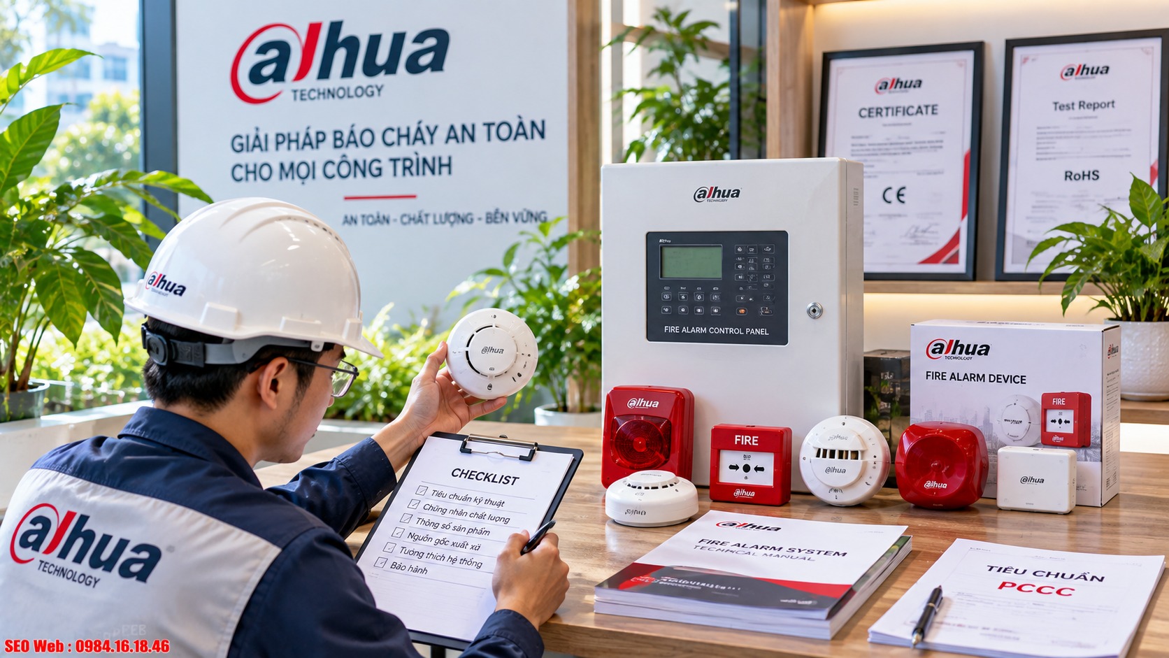 Kiểm tra tiêu chuẩn thiết bị báo cháy Dahua trước khi lắp đặt