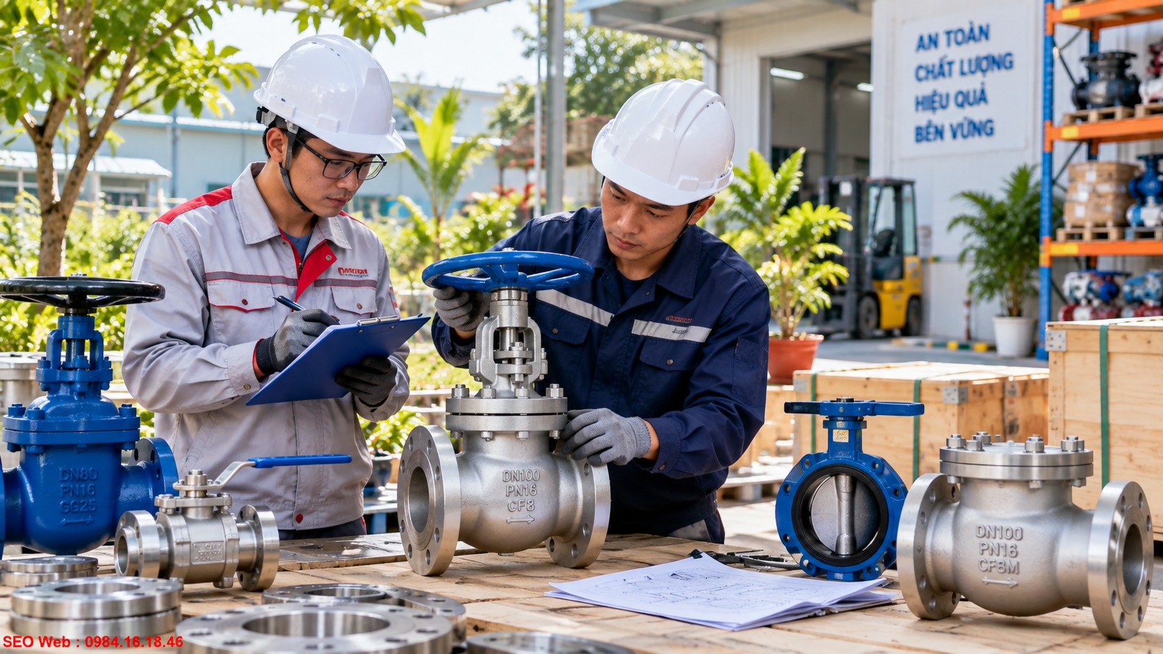 Đánh giá tình trạng van công nghiệp trước quá trình lắp đặt Kiểm tra tình trạng van trước khi lắp đặt vào hệ thống đường ống