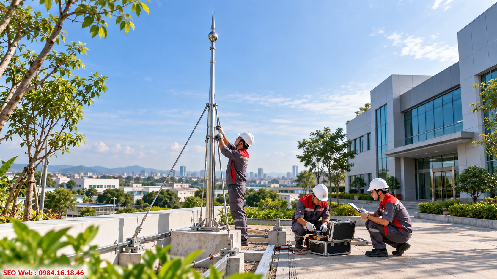 Dịch vụ khảo sát và lắp đặt hệ thống chống sét đúng kỹ thuật Hoàng Nhật Hưng tư vấn giải pháp chống sét phù hợp từng công trình