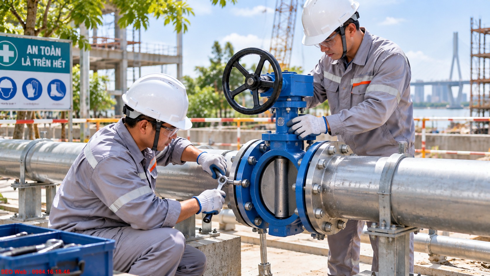 Cách lắp van bướm hạn chế kẹt đĩa và rò rỉ gioăng Lắp đặt van bướm đúng kỹ thuật để bảo đảm độ kín khi vận hành