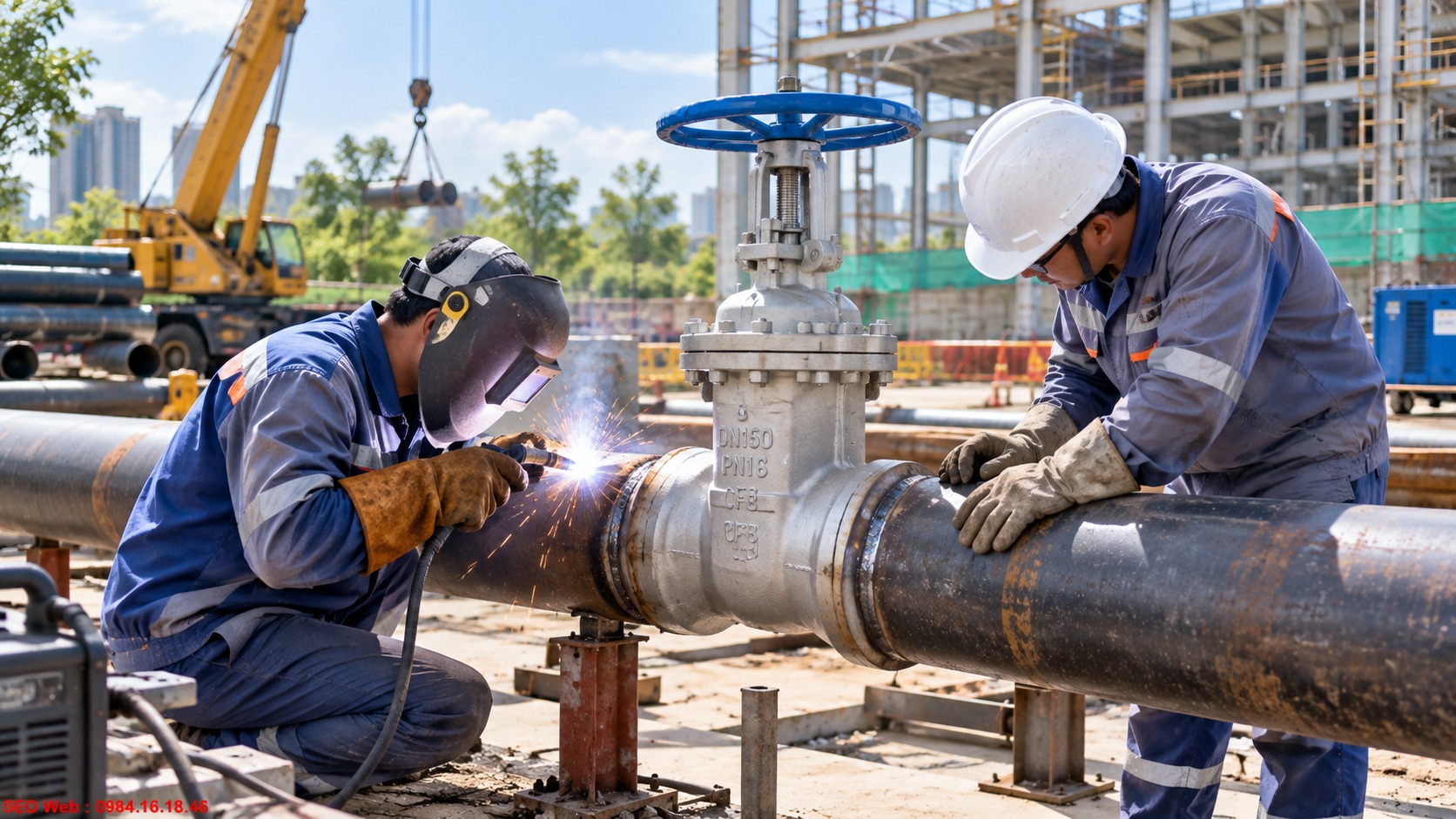 Kỹ thuật hàn van với đường ống bảo đảm độ kín ổn định Lắp đặt van công nghiệp bằng hàn với đường ống đúng vị trí kỹ thuật