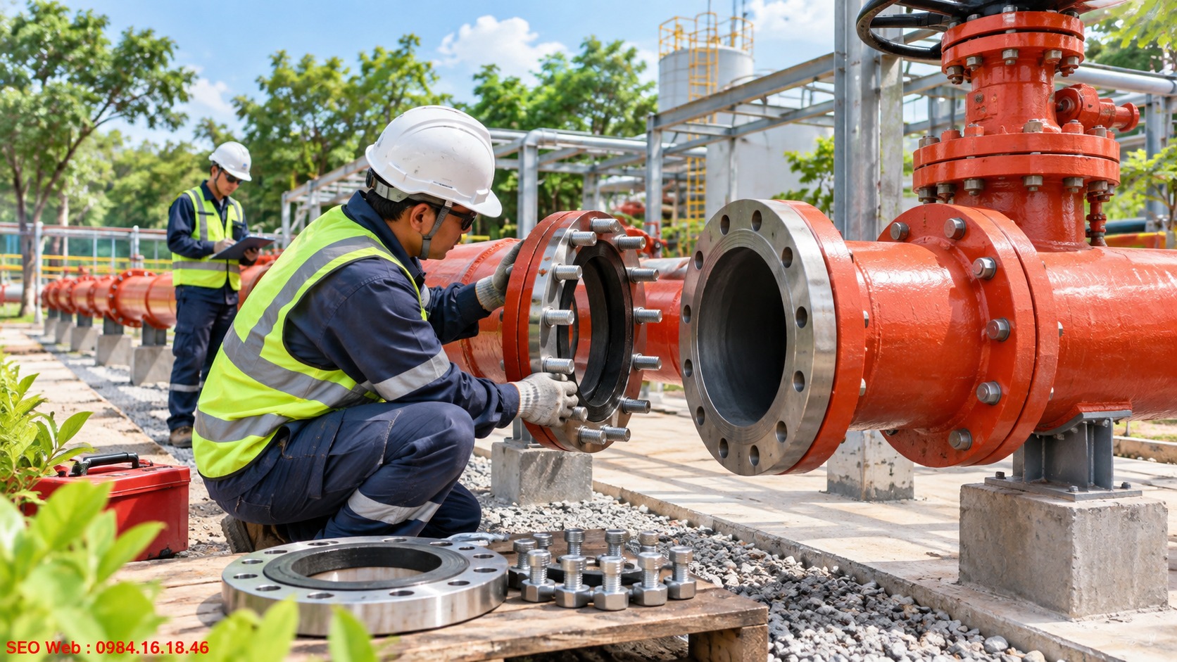 Mặt bích cần khớp đường kính danh định để lắp đặt chính xác với đường ống