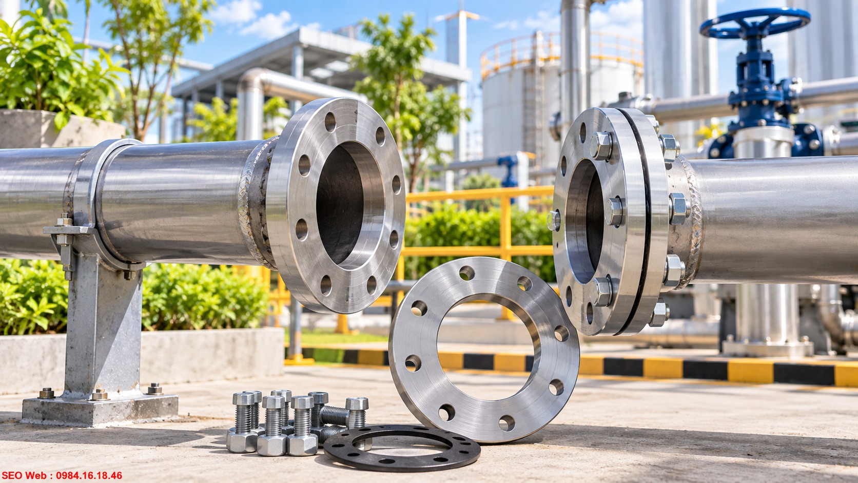 Đặc điểm mặt bích rỗng sử dụng cho kết nối đường ống Mặt bích rỗng dùng kết nối các đoạn đường ống trong hệ thống công nghiệp
