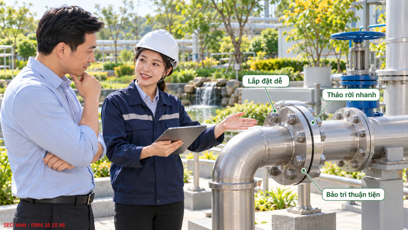Mặt bích giúp gia cố điểm nối, tăng độ bền và tuổi thọ đường ống