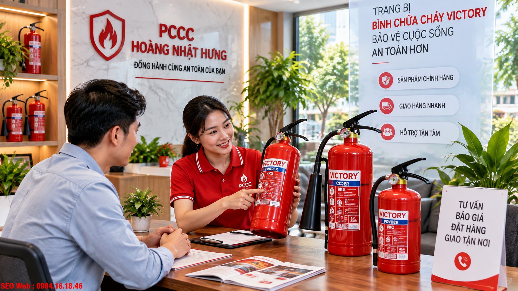 Hoàng Nhật Hưng cung cấp bình Victory phục vụ nhiều công trình PCCC