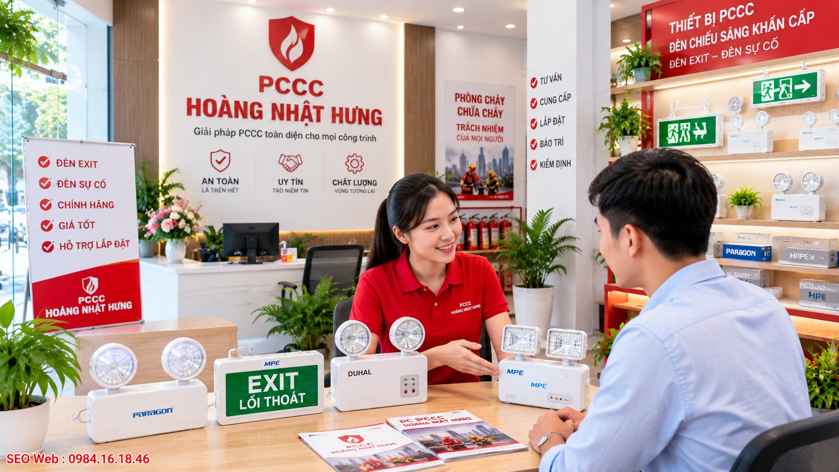Hoàng Nhật Hưng cung cấp đèn sự cố chính hãng cho công trình