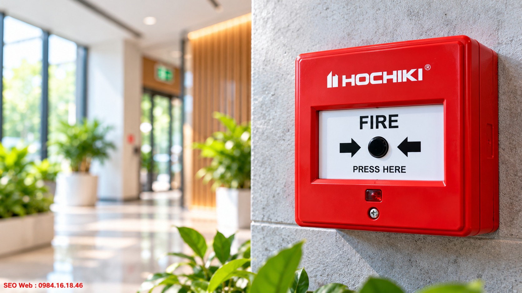 Nút nhấn Hochiki hỗ trợ kích hoạt cảnh báo nhanh trong tình huống khẩn cấp
