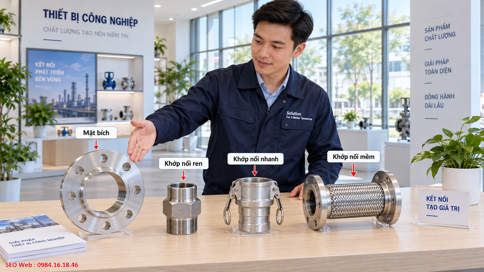 Phân biệt mặt bích với khớp nối ren trong hệ thống đường ống