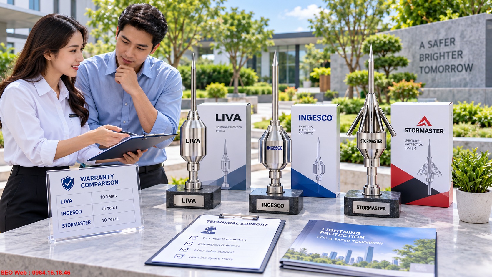 Đánh giá dịch vụ bảo hành của các thương hiệu kim thu sét So sánh bảo hành và hỗ trợ kỹ thuật giữa các hãng kim thu sét