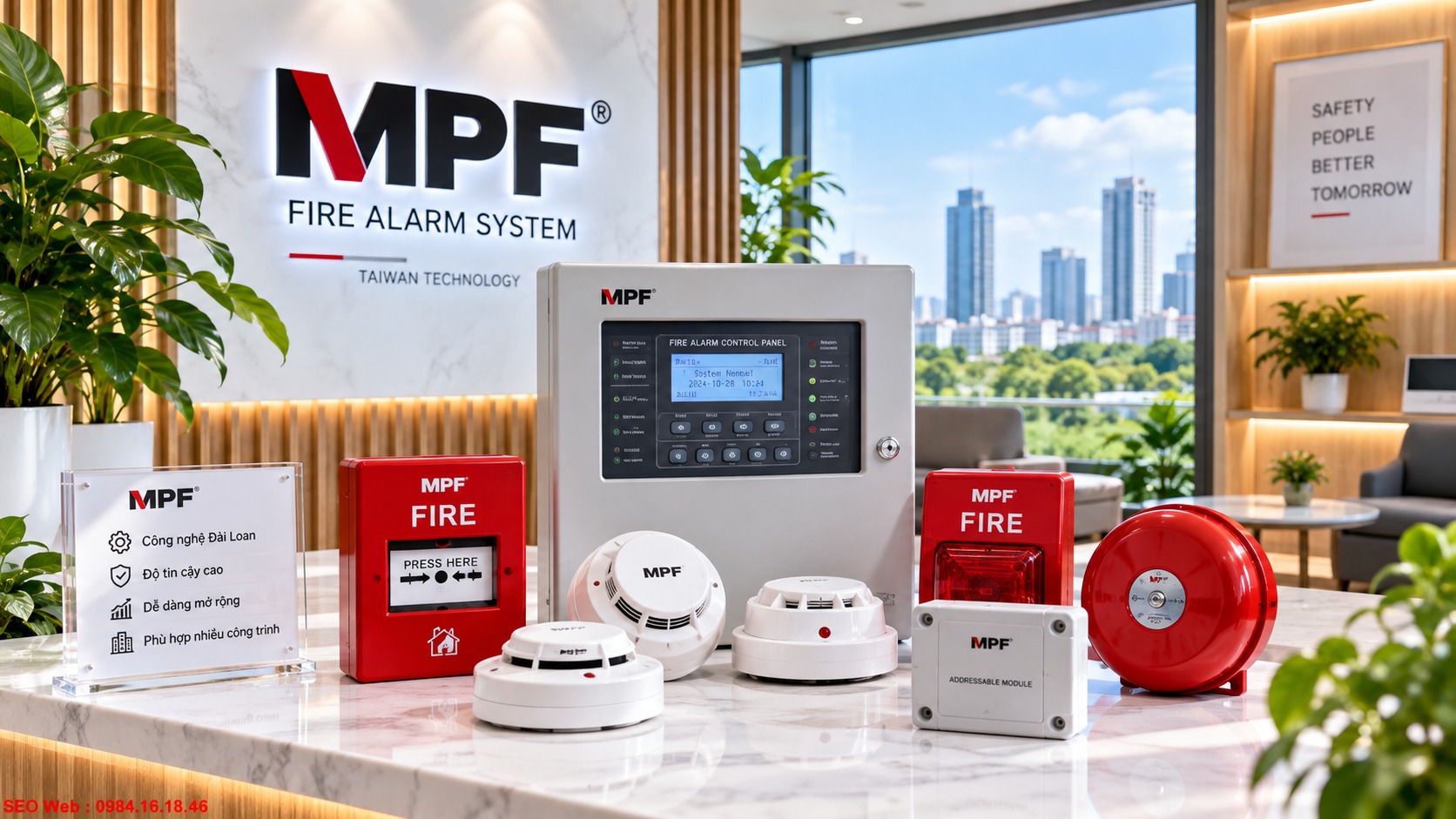 Thương hiệu báo cháy MPF đến từ Đài Loan được nhiều công trình lựa chọn